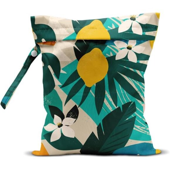 Wet Dry Bag Wet Bag for Swimsuit Travel Beach palm leaves-05 - Picture 1 of 7